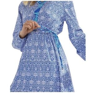 Coolibar Long Sleeve EUC UPF 50 side ties contrast pattern